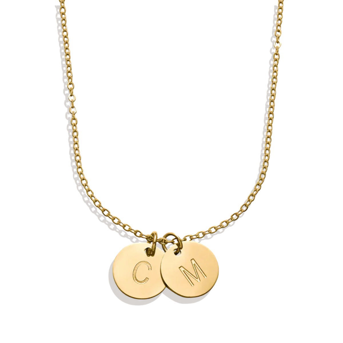 Dainty Disc Initial Necklace - Image 6