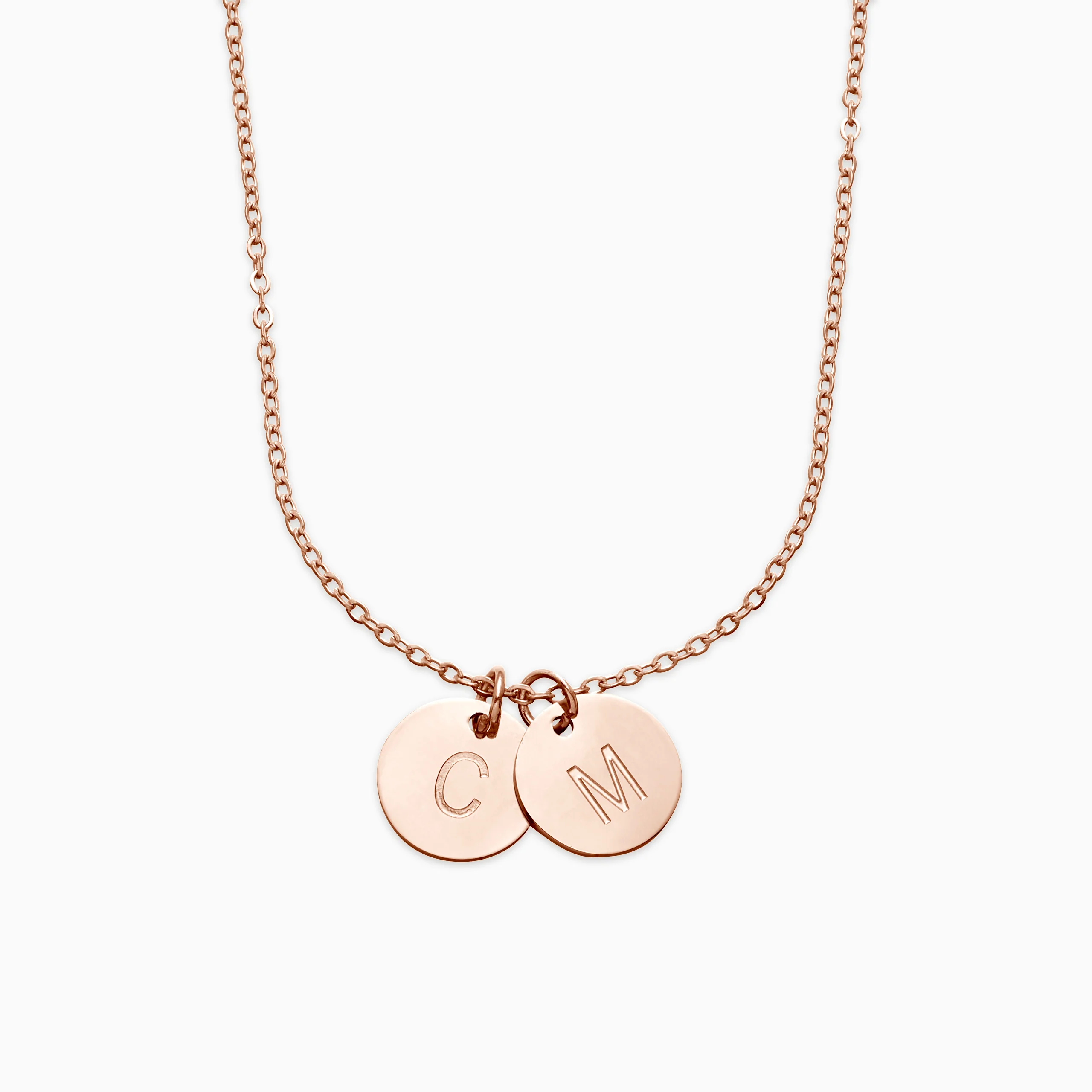 Dainty Disc Initial Necklace - Image 8