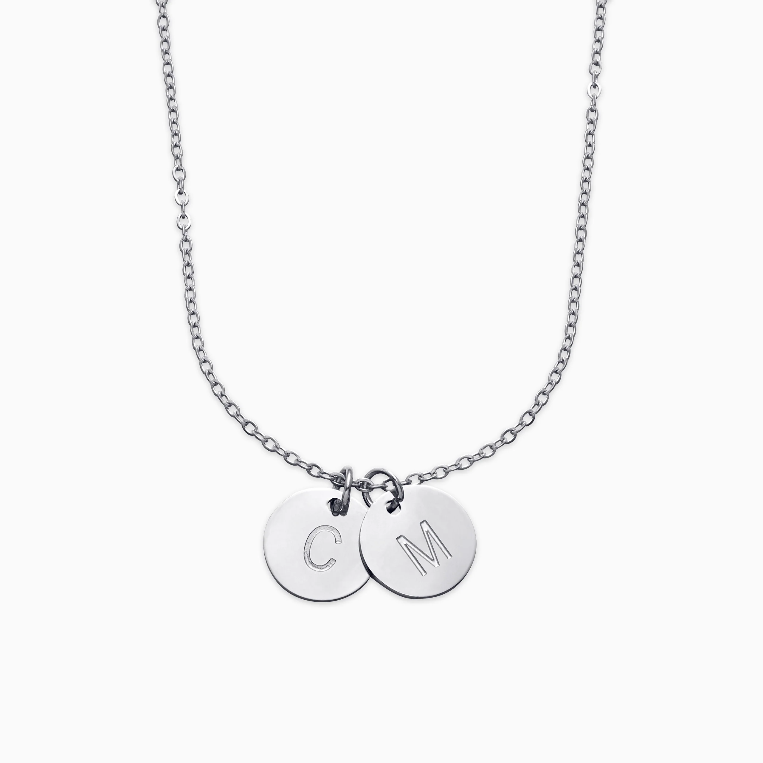Dainty Disc Initial Necklace - Image 9