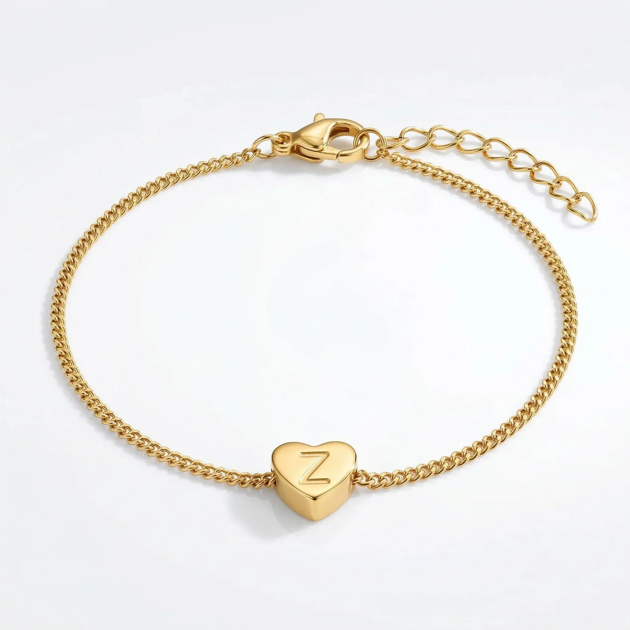 Dainty Initial Heart Bracelet - Image 19
