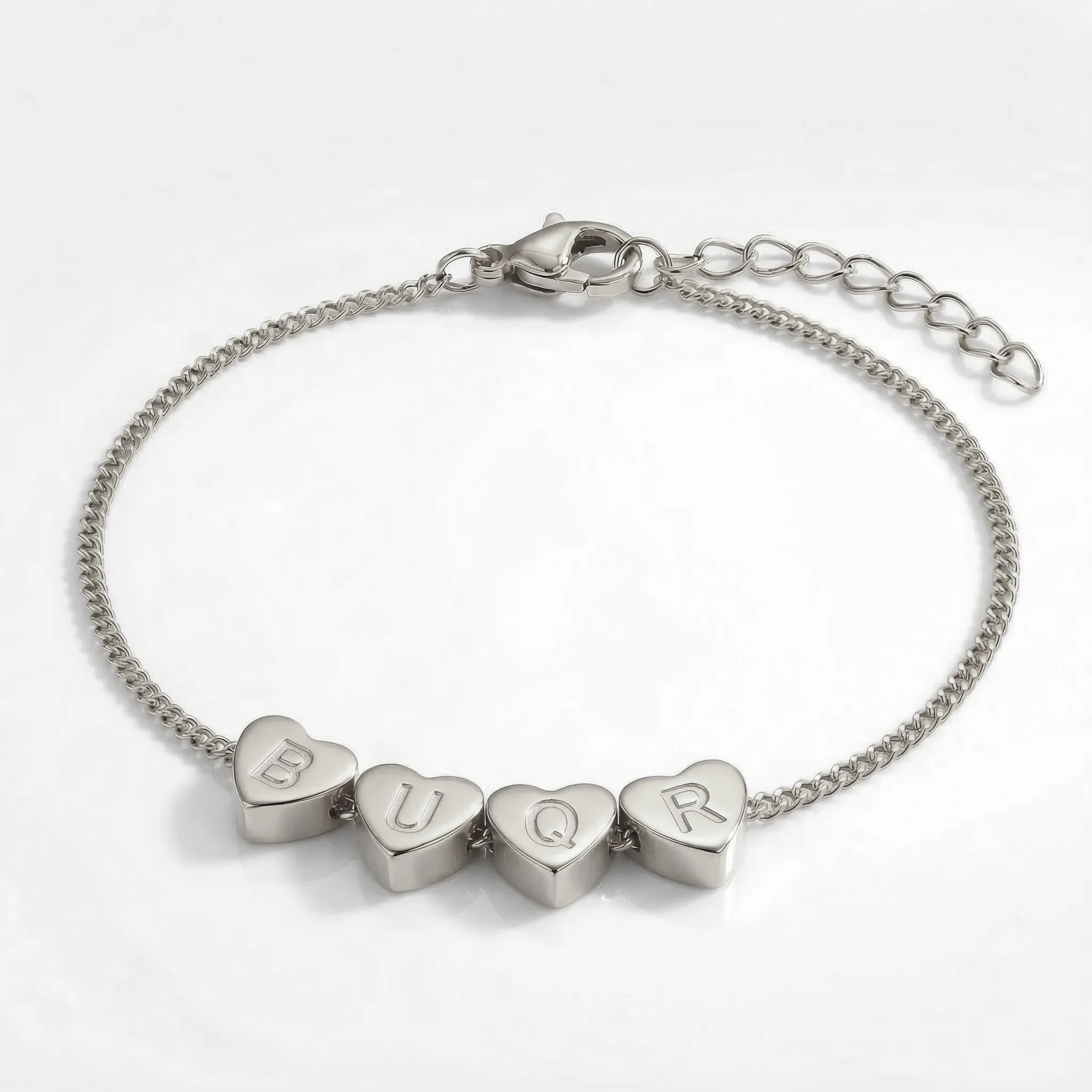 Dainty Initial Heart Bracelet - Image 22