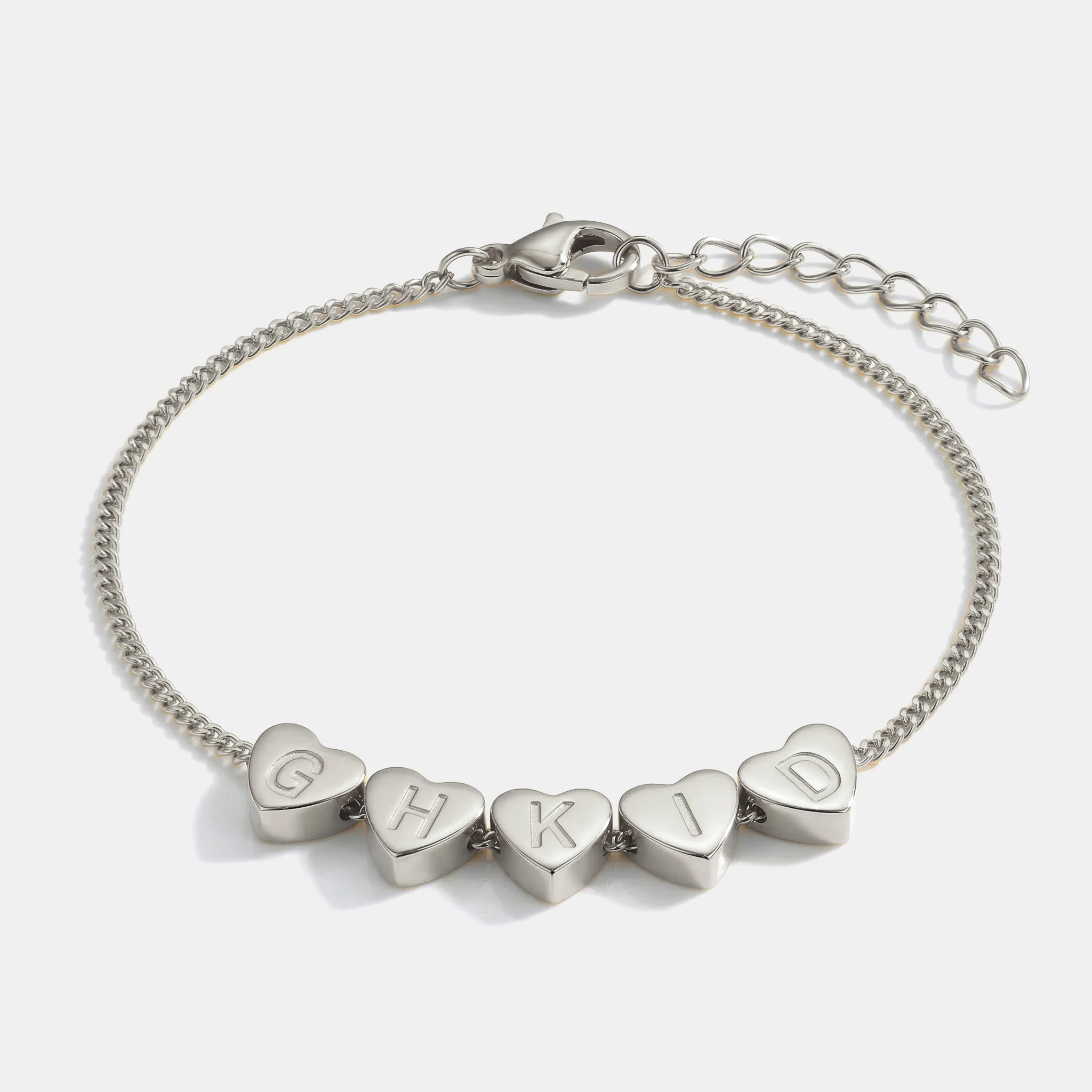 Dainty Initial Heart Bracelet - Image 23