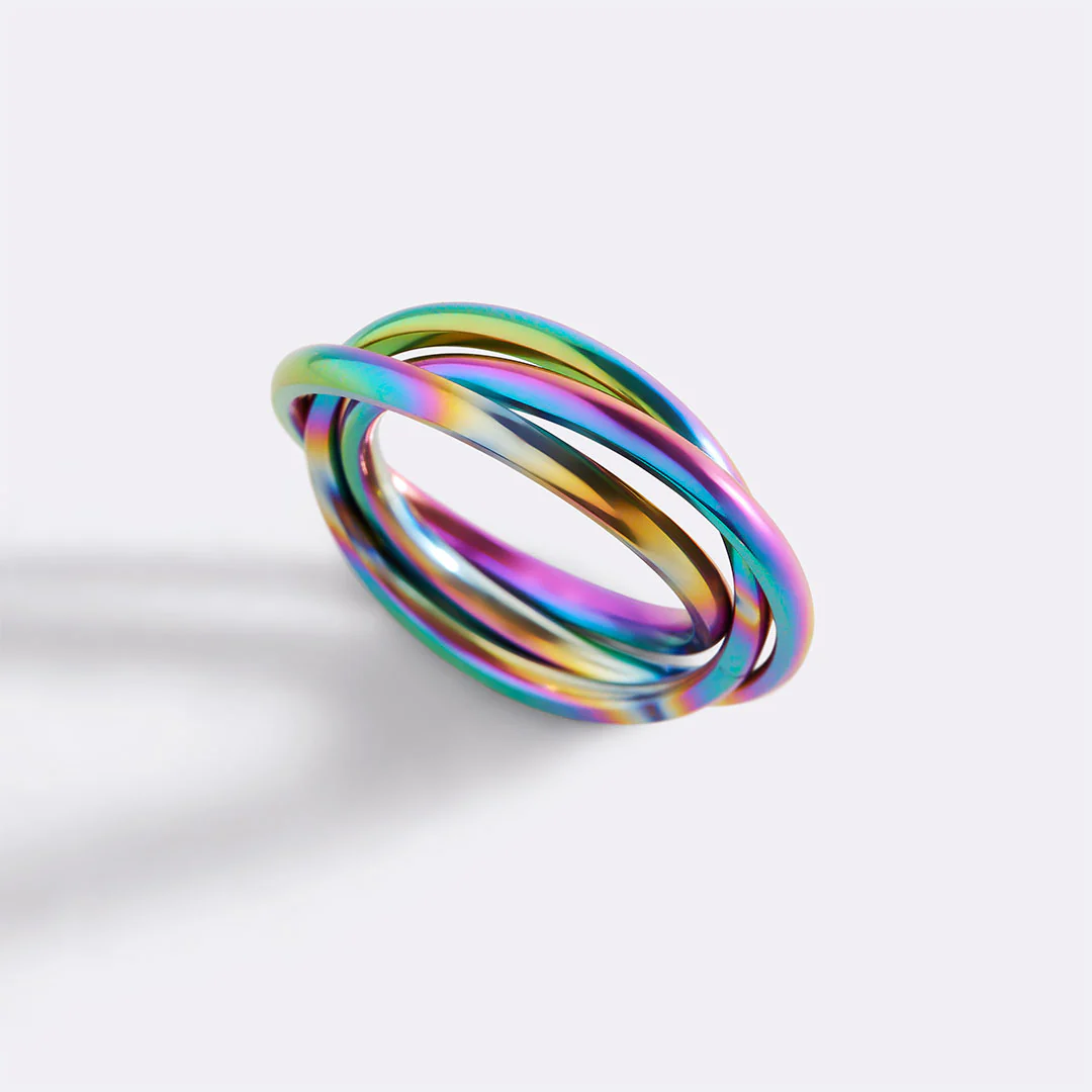 Dainty Interlocking Fidget Ring - Image 43