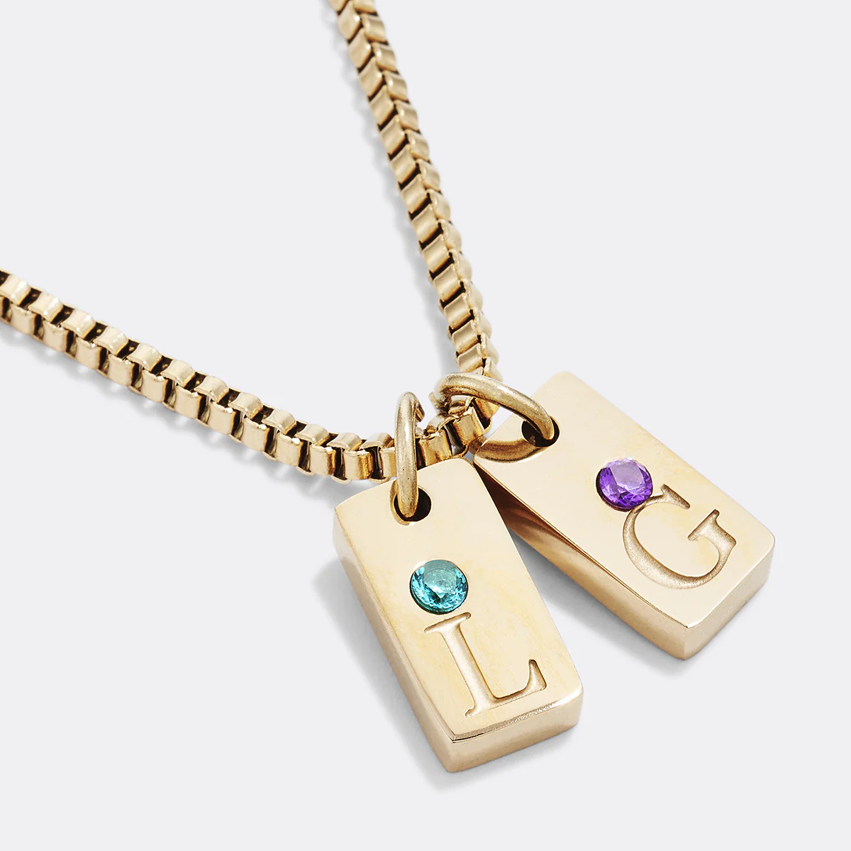 Dainty Pave Tag Initial Necklace - Image 9