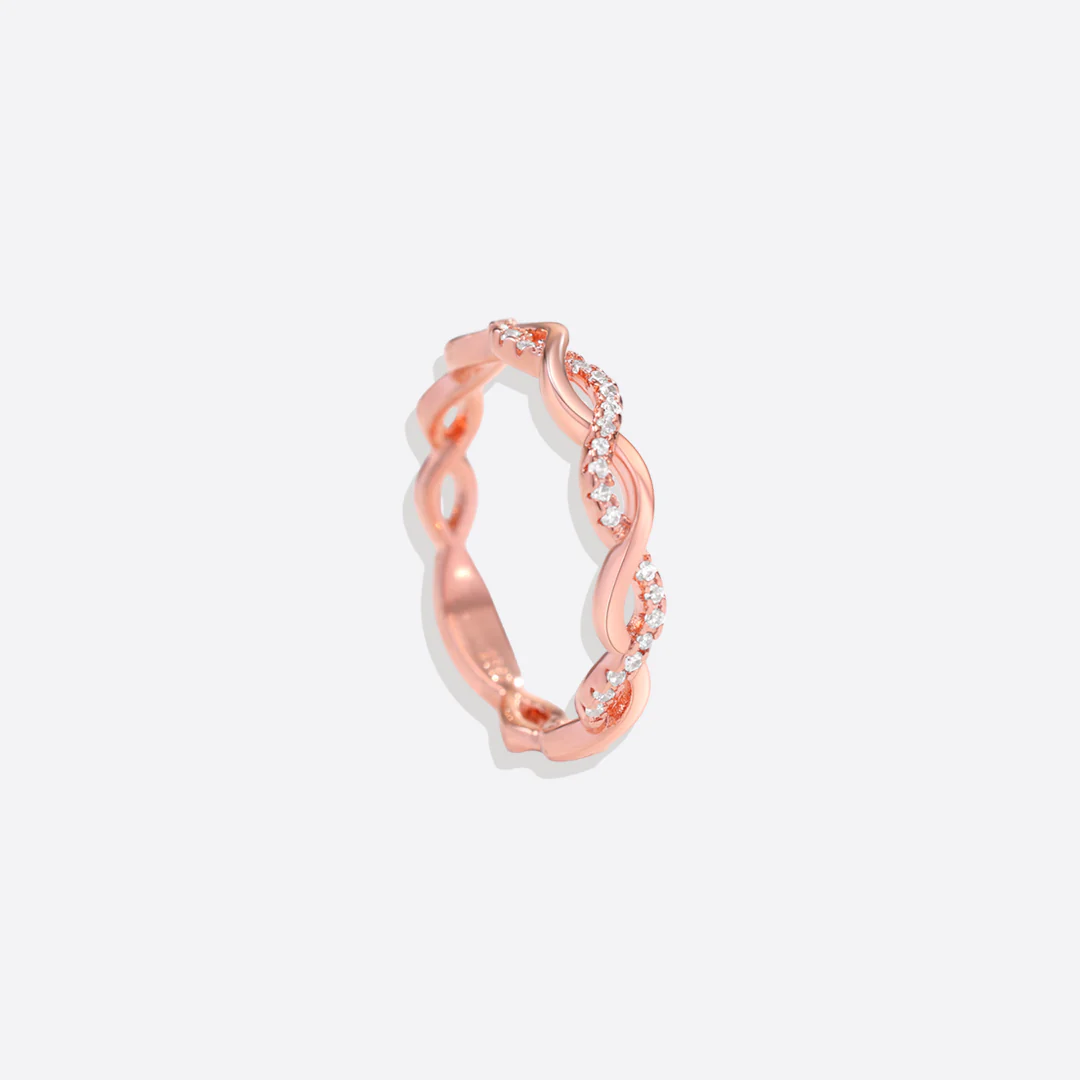 Dainty Pave Twist Stacking Ring - Image 32
