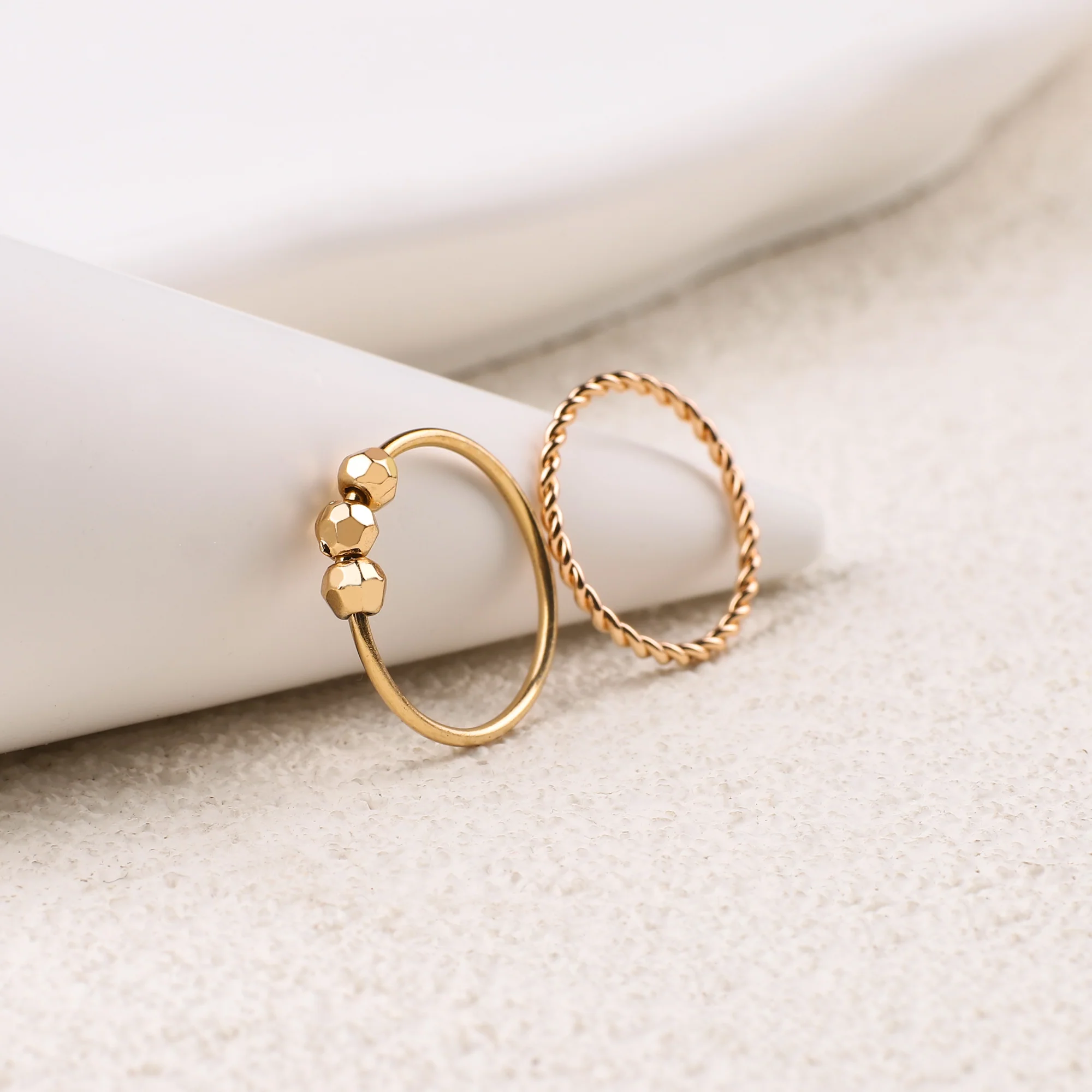Dainty Stackable Beaded Fidget Ring Set - Image 20