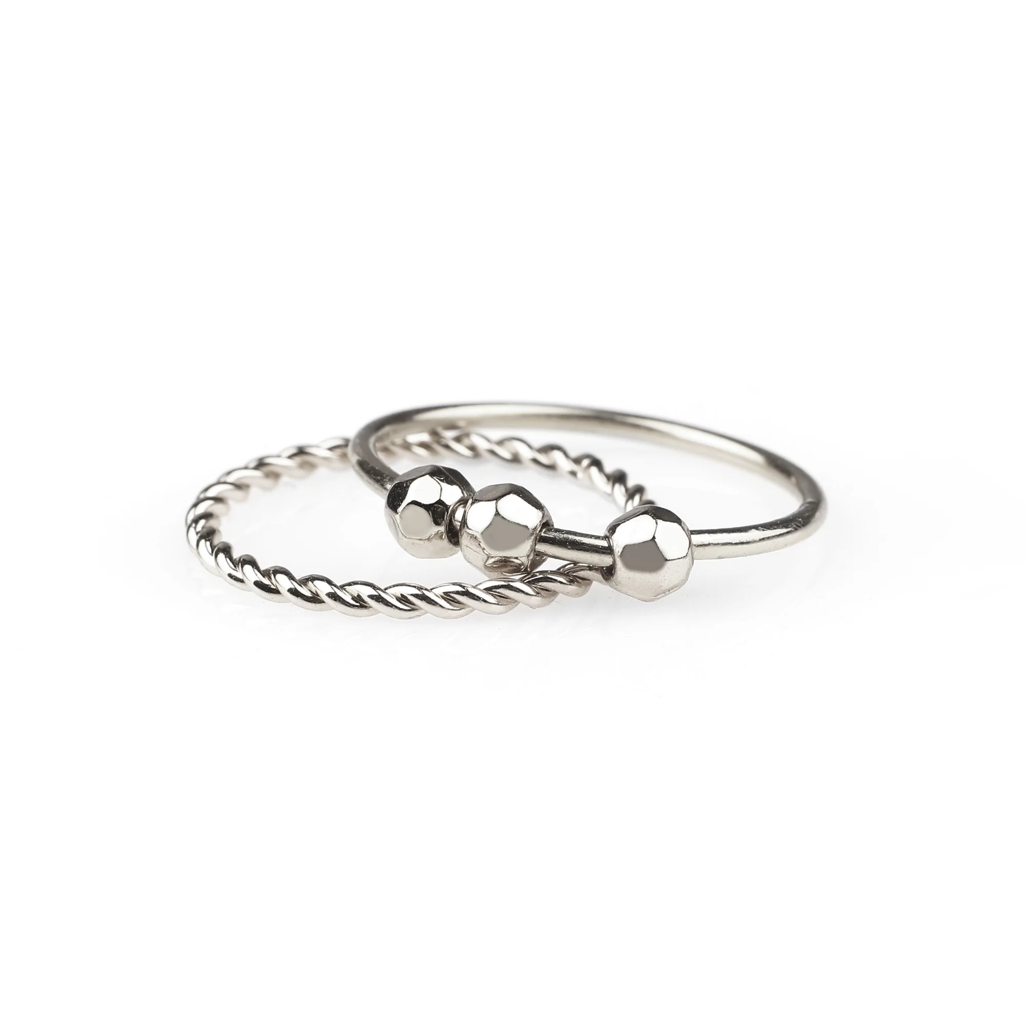 Dainty Stackable Beaded Fidget Ring Set - Image 24