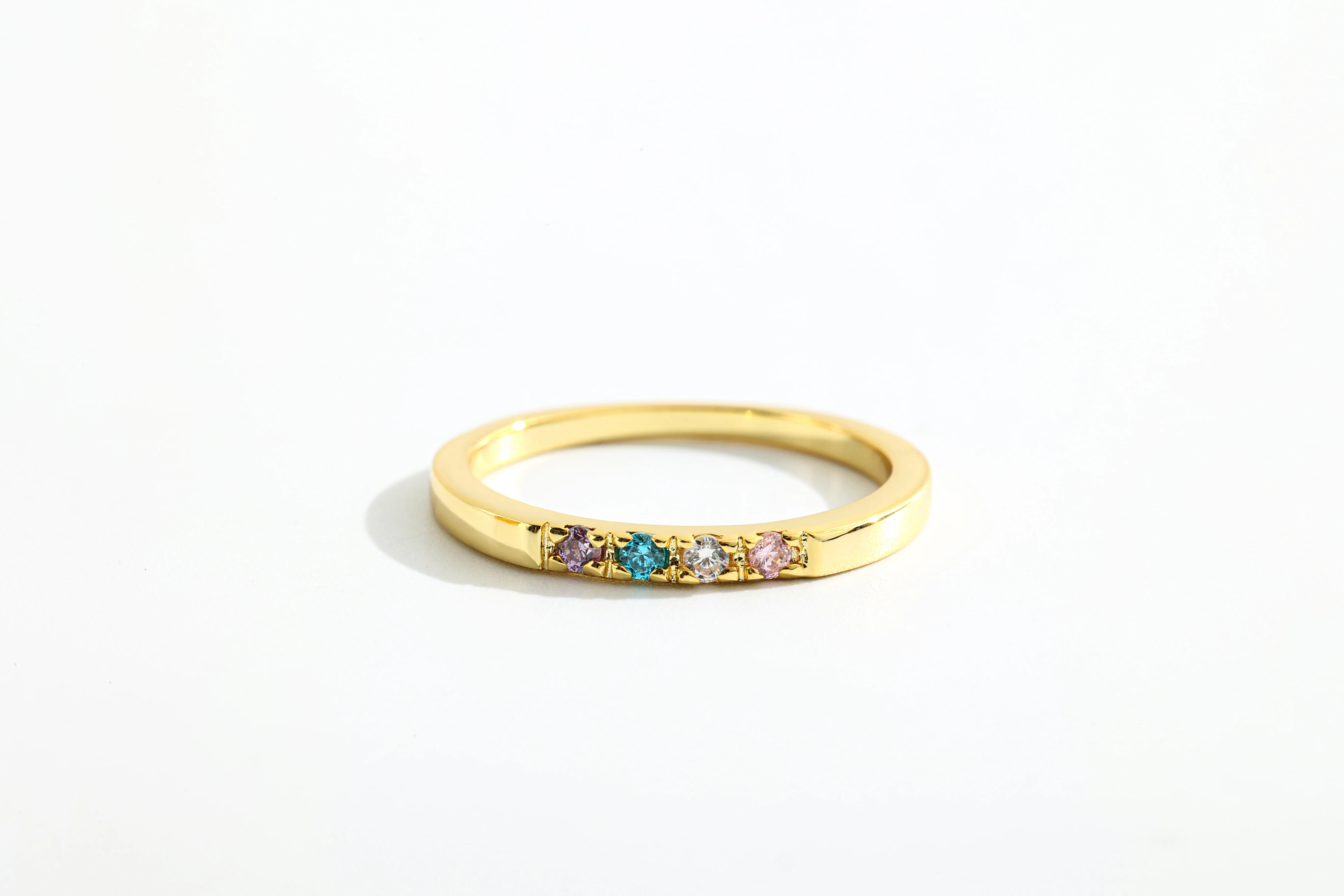 Dainty Stackable Birthstone Ring - Image 12