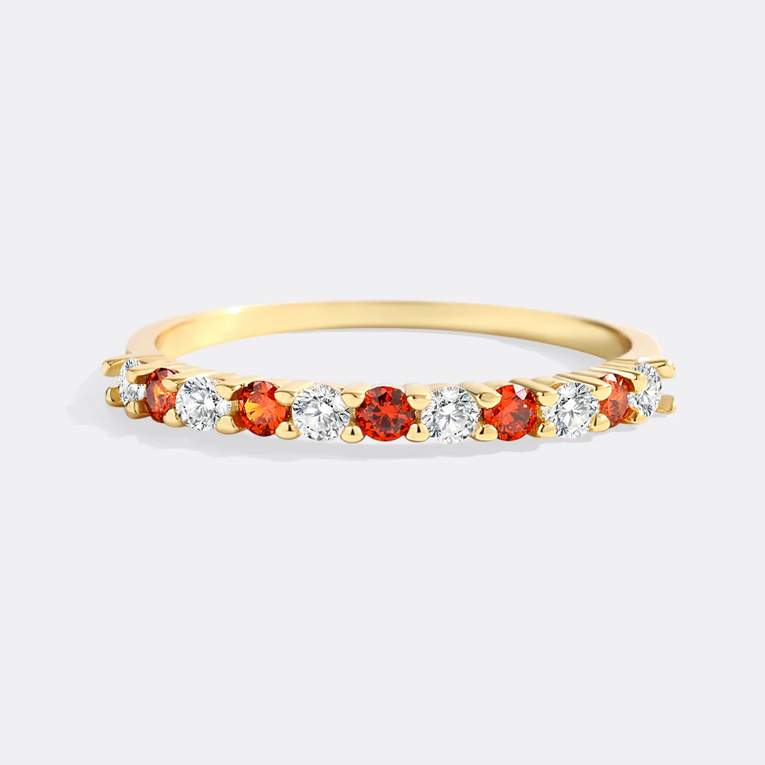 Diamond & Gemstone Stackable Ring - Image 10