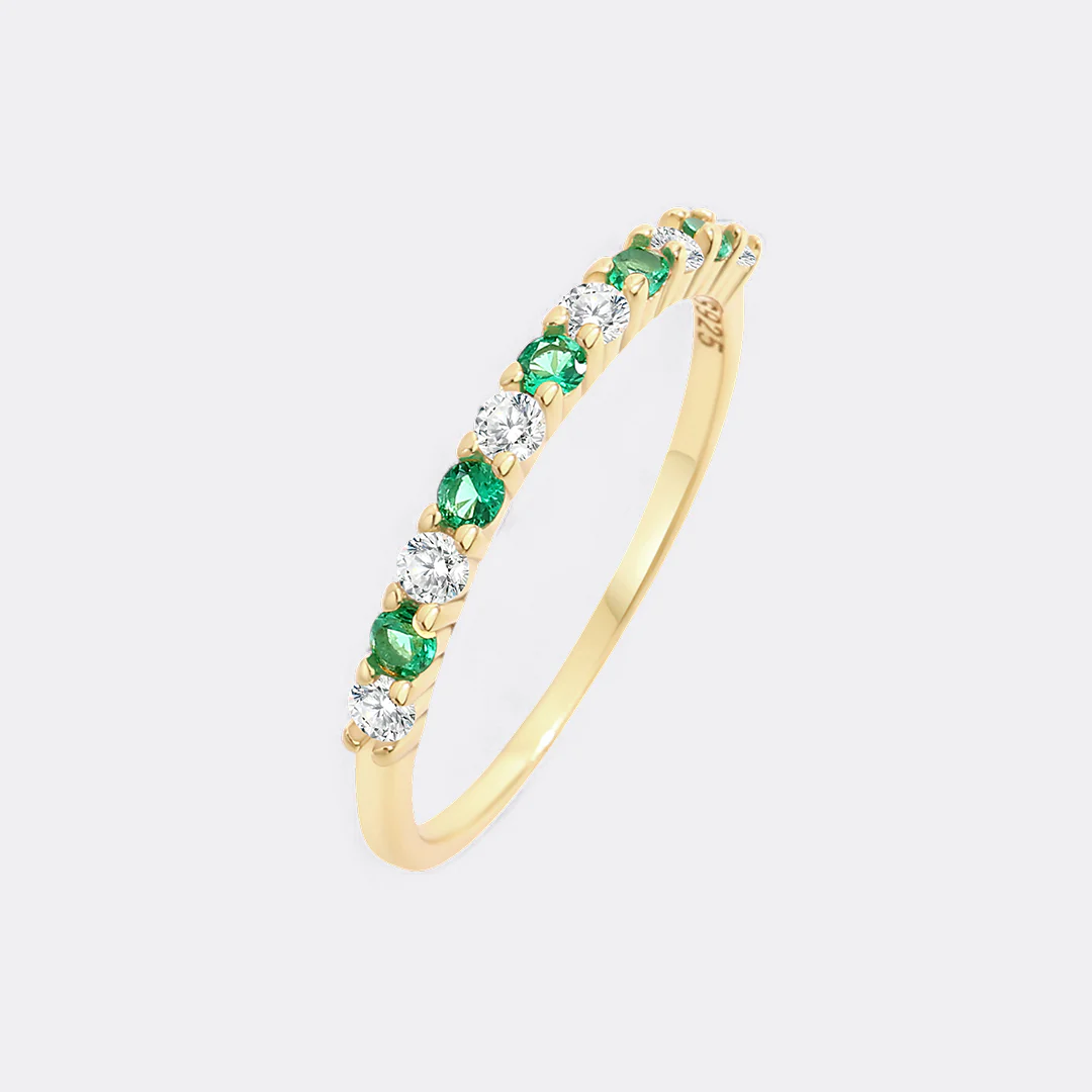 Diamond & Gemstone Stackable Ring - Image 12