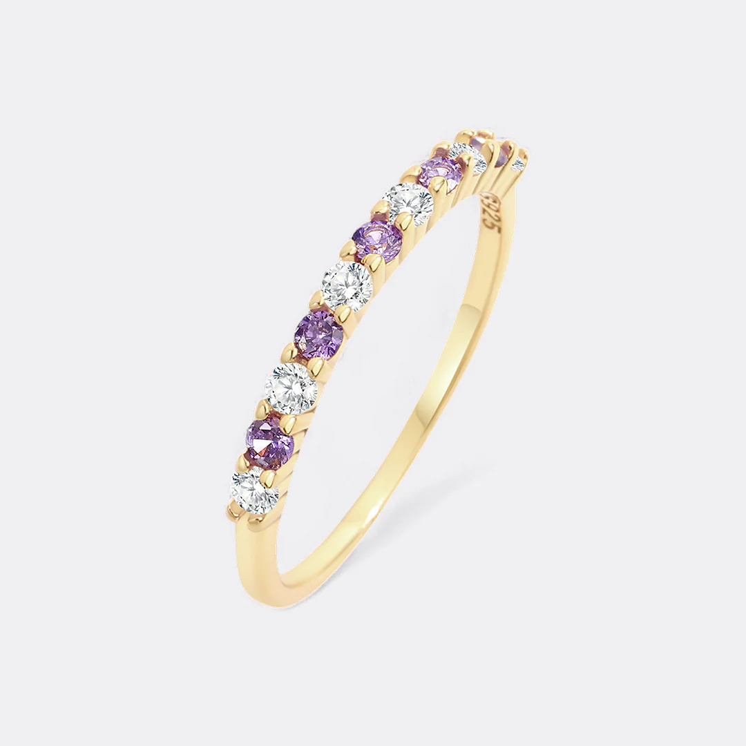 Diamond & Gemstone Stackable Ring - Image 17