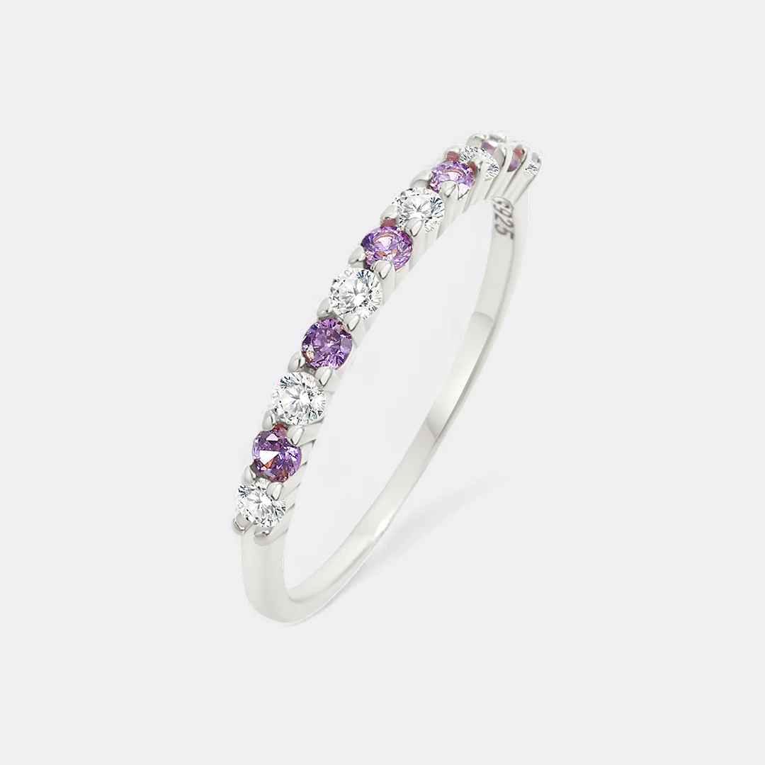 Diamond & Gemstone Stackable Ring - Image 27