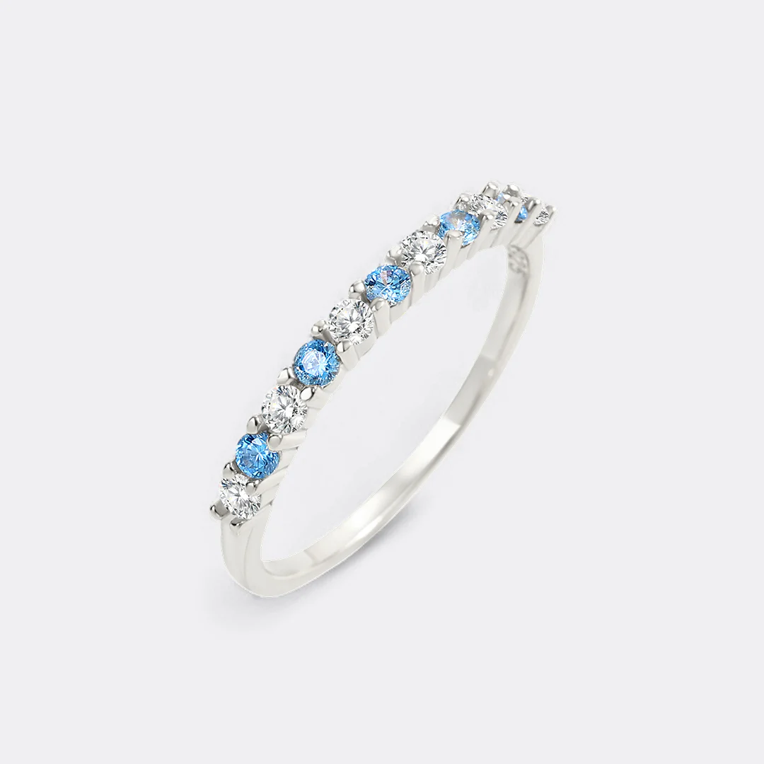 Diamond & Gemstone Stackable Ring - Image 31