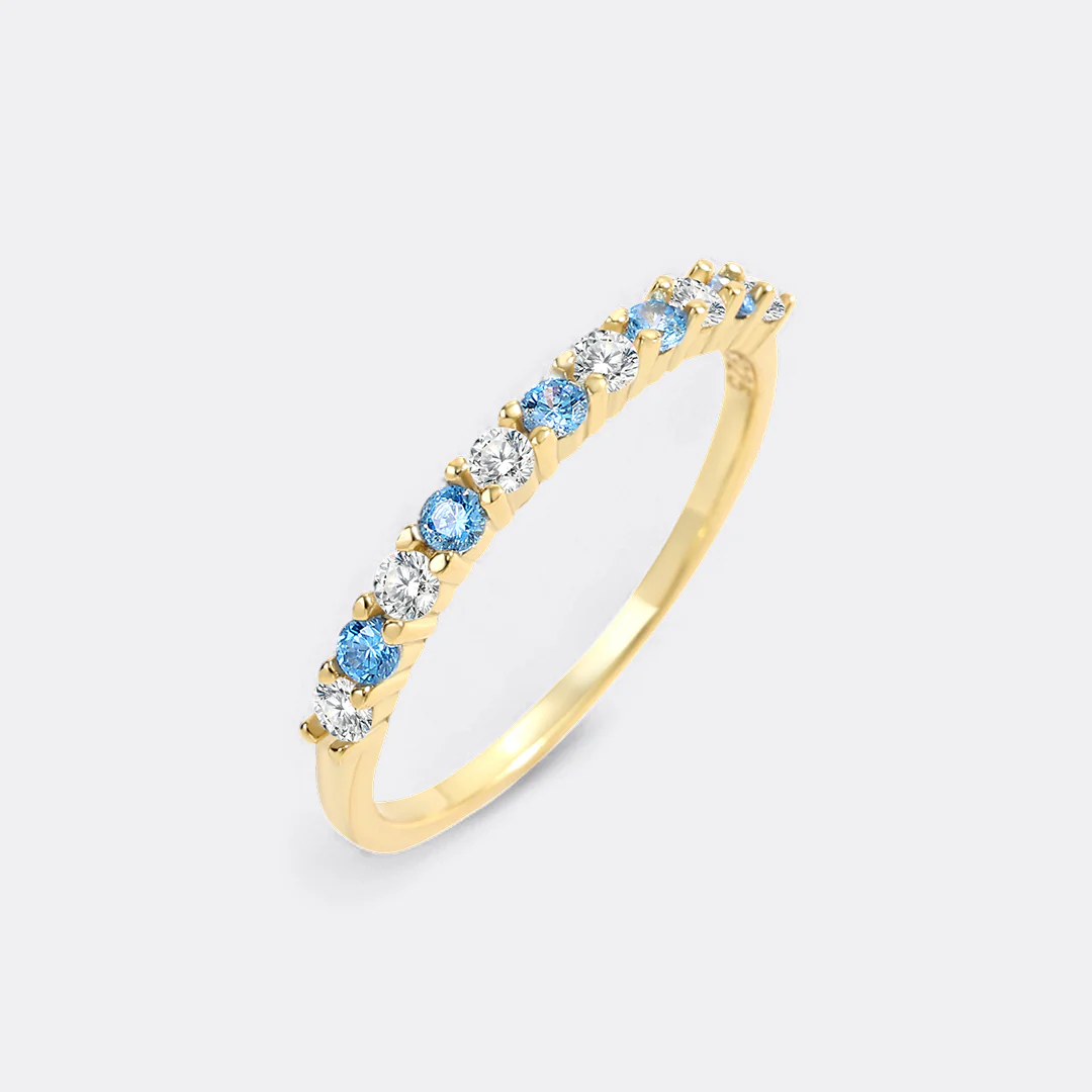 Diamond & Gemstone Stackable Ring - Image 6