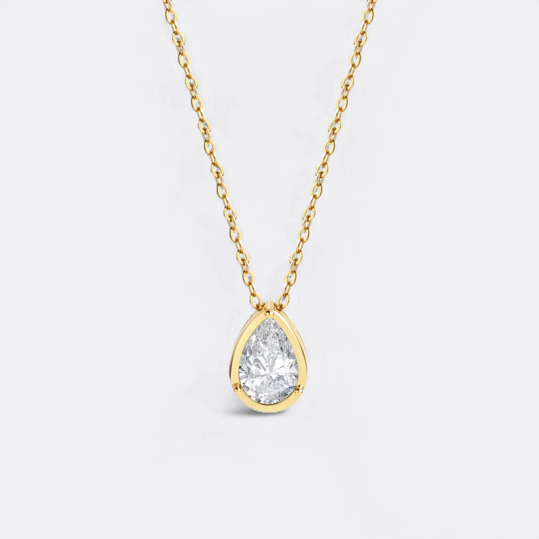Diamond Teardrop Necklace - Image 3
