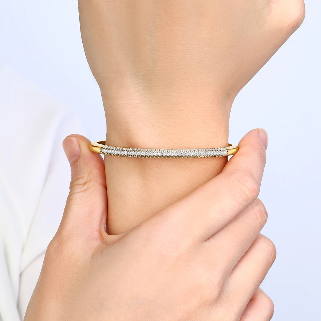 Domed Pave Cuff Bracelet - Image 6