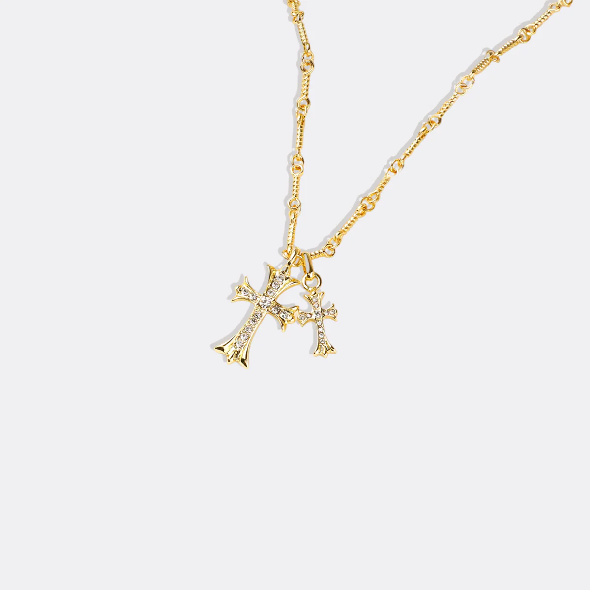 Double Cross Pendant Necklace - Image 22