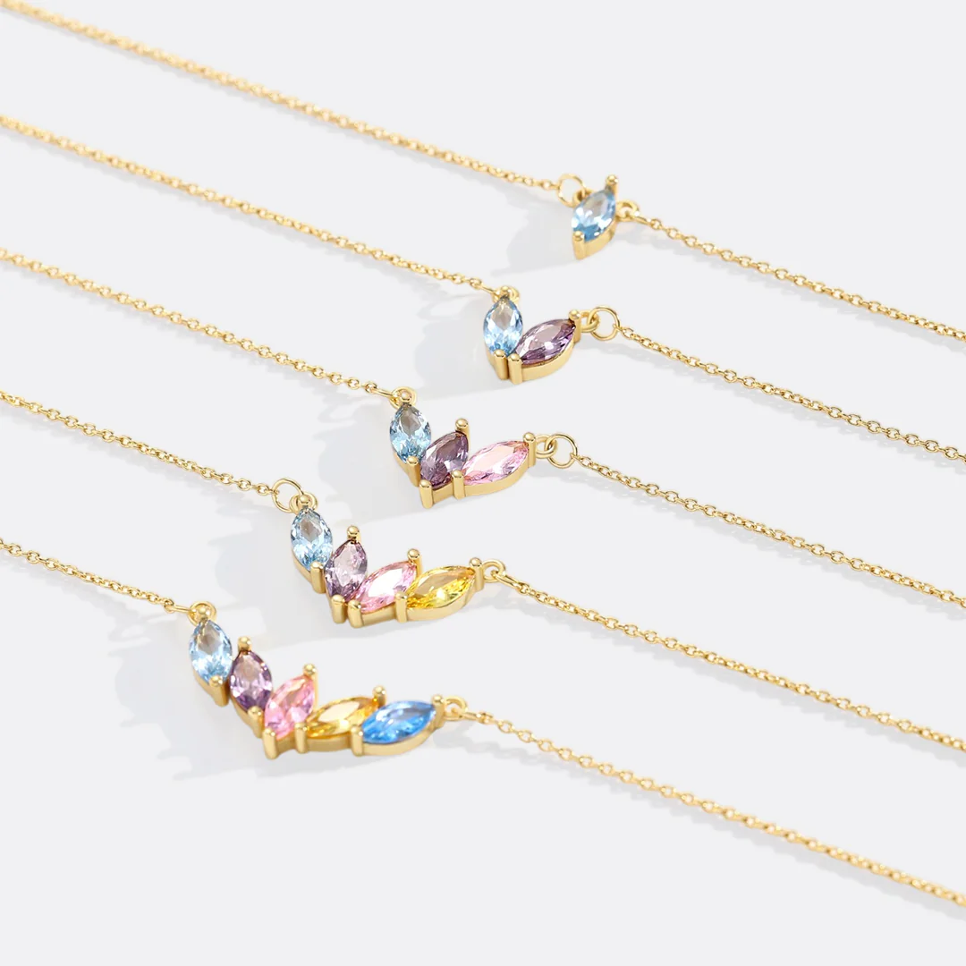 Elegant Family Birthstone Necklace - Image 12
