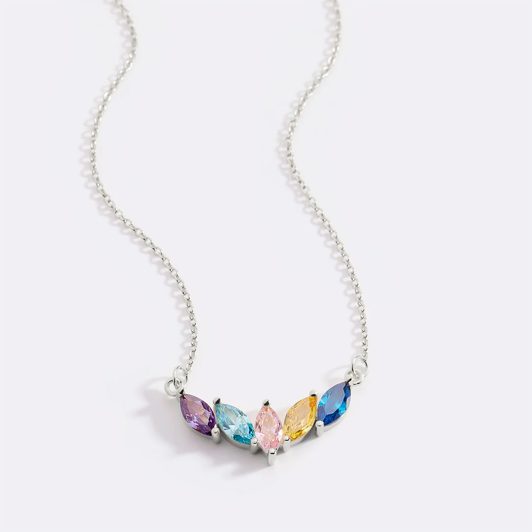 Elegant Family Birthstone Necklace - Image 31