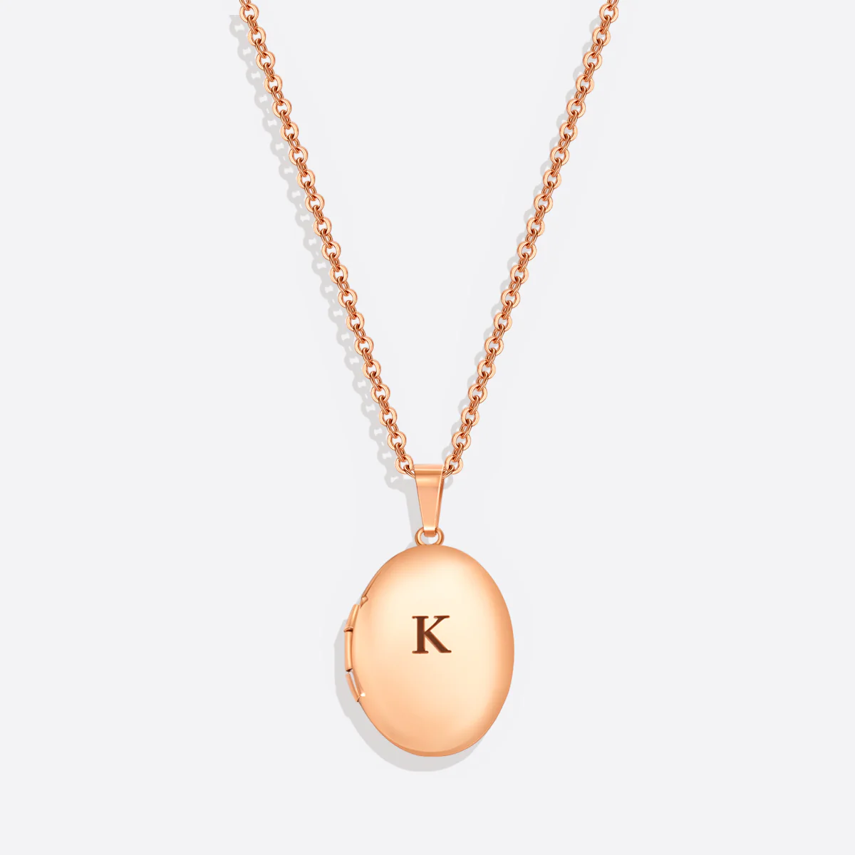 Engraved Oval Photo Locket Necklace - Image 12