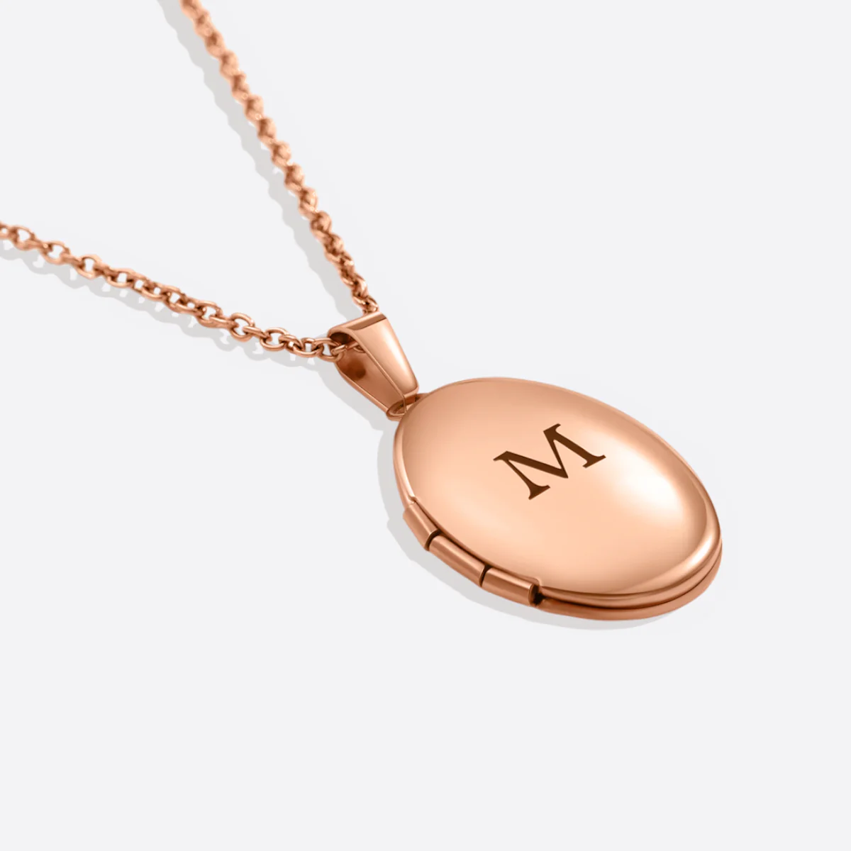 Engraved Oval Photo Locket Necklace - Image 14