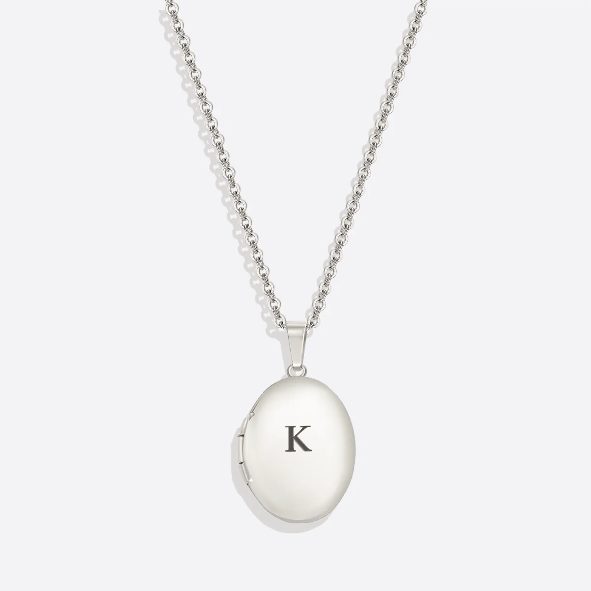 Engraved Oval Photo Locket Necklace - Image 16