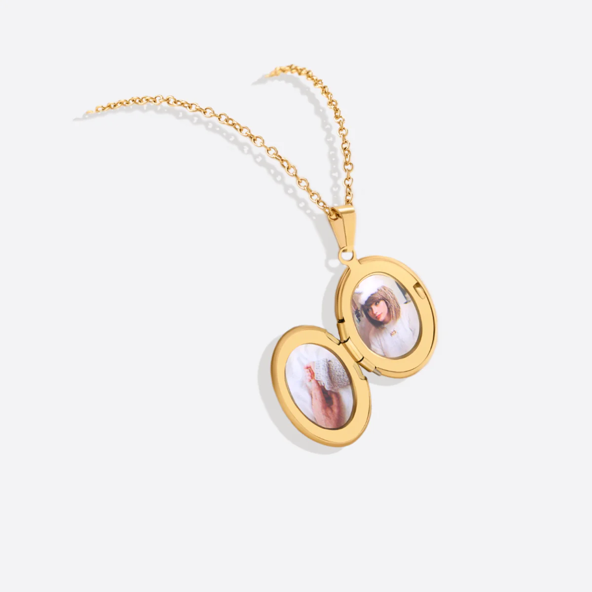 Engraved Oval Photo Locket Necklace - Image 18