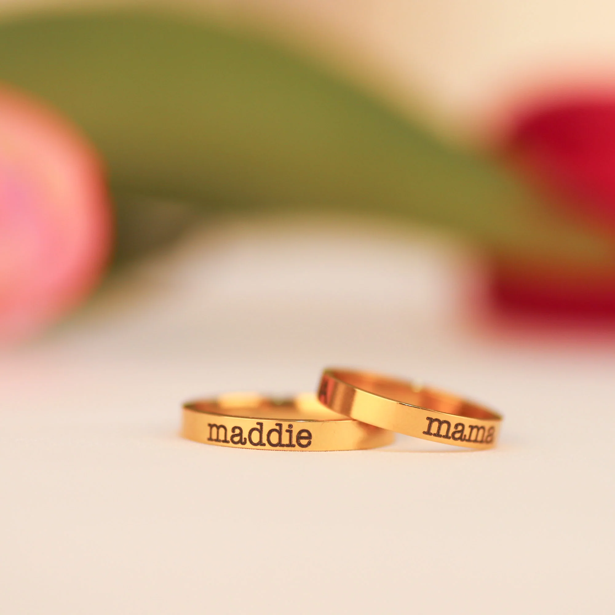 Engraved Stackable Name Ring | 3mm Band - Image 7