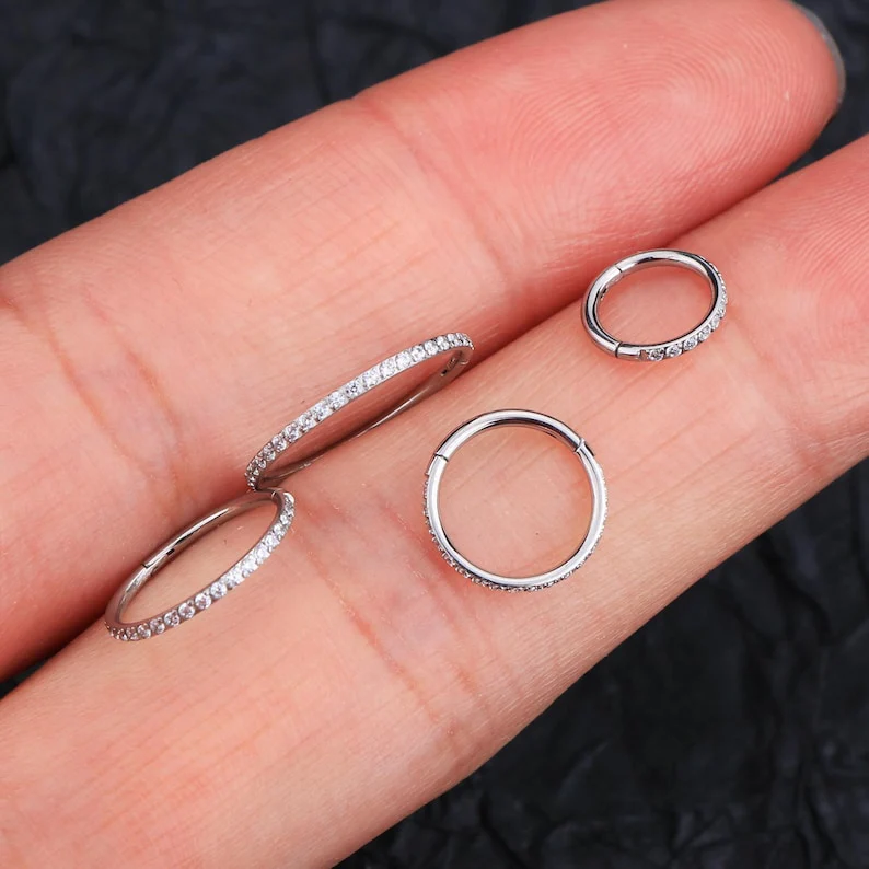 Eternity Crystal Cartilage Hoop Earrings | 16g - Image 20