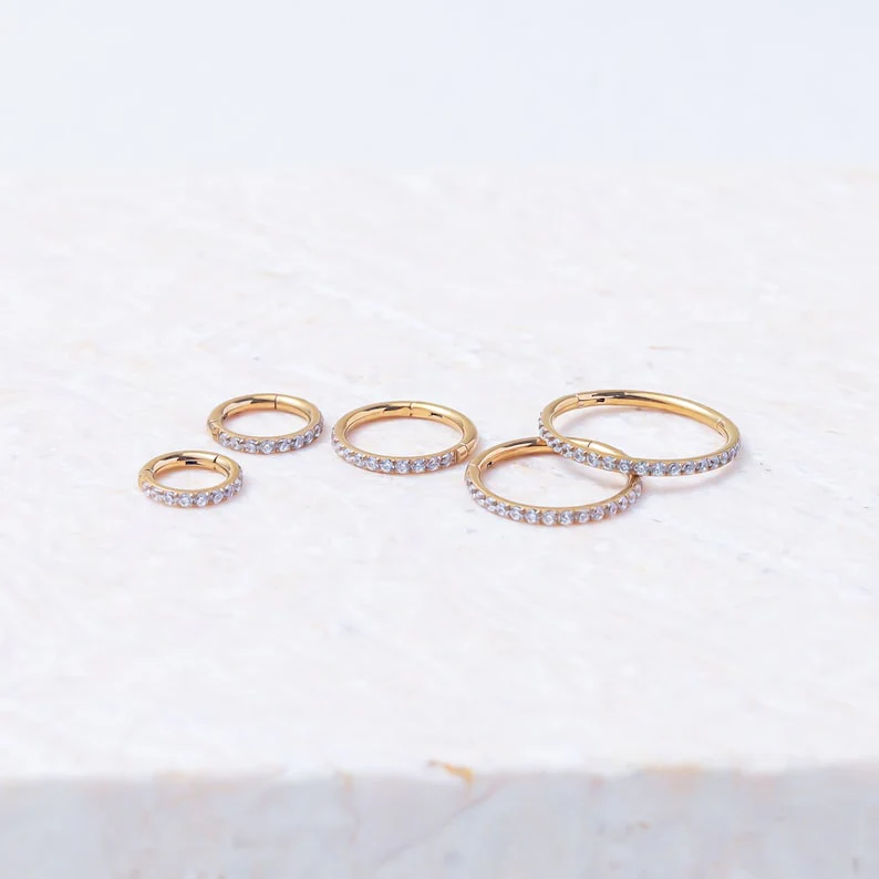 Eternity Crystal Cartilage Hoop Earrings | 16g - Image 23
