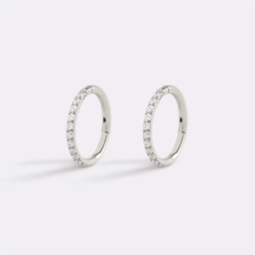 Eternity Crystal Cartilage Hoop Earrings | 16g - Image 3