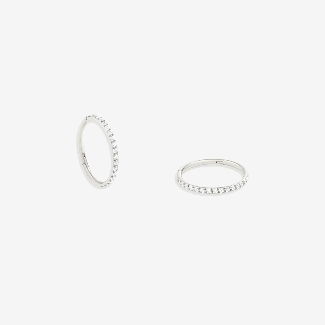 Eternity Crystal Cartilage Hoop Earrings | 16g - Image 35