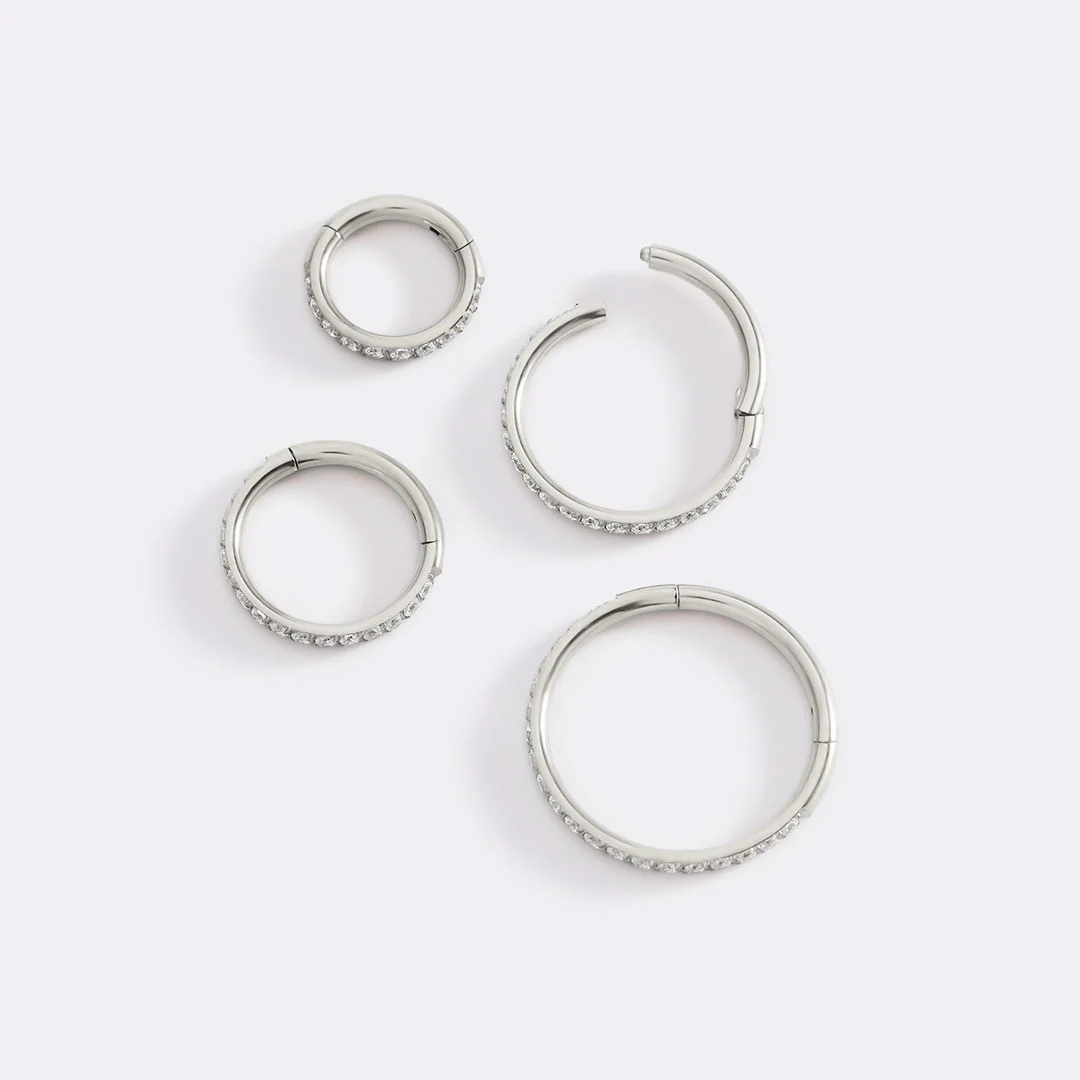 Eternity Crystal Cartilage Hoop Earrings | 16g - Image 44