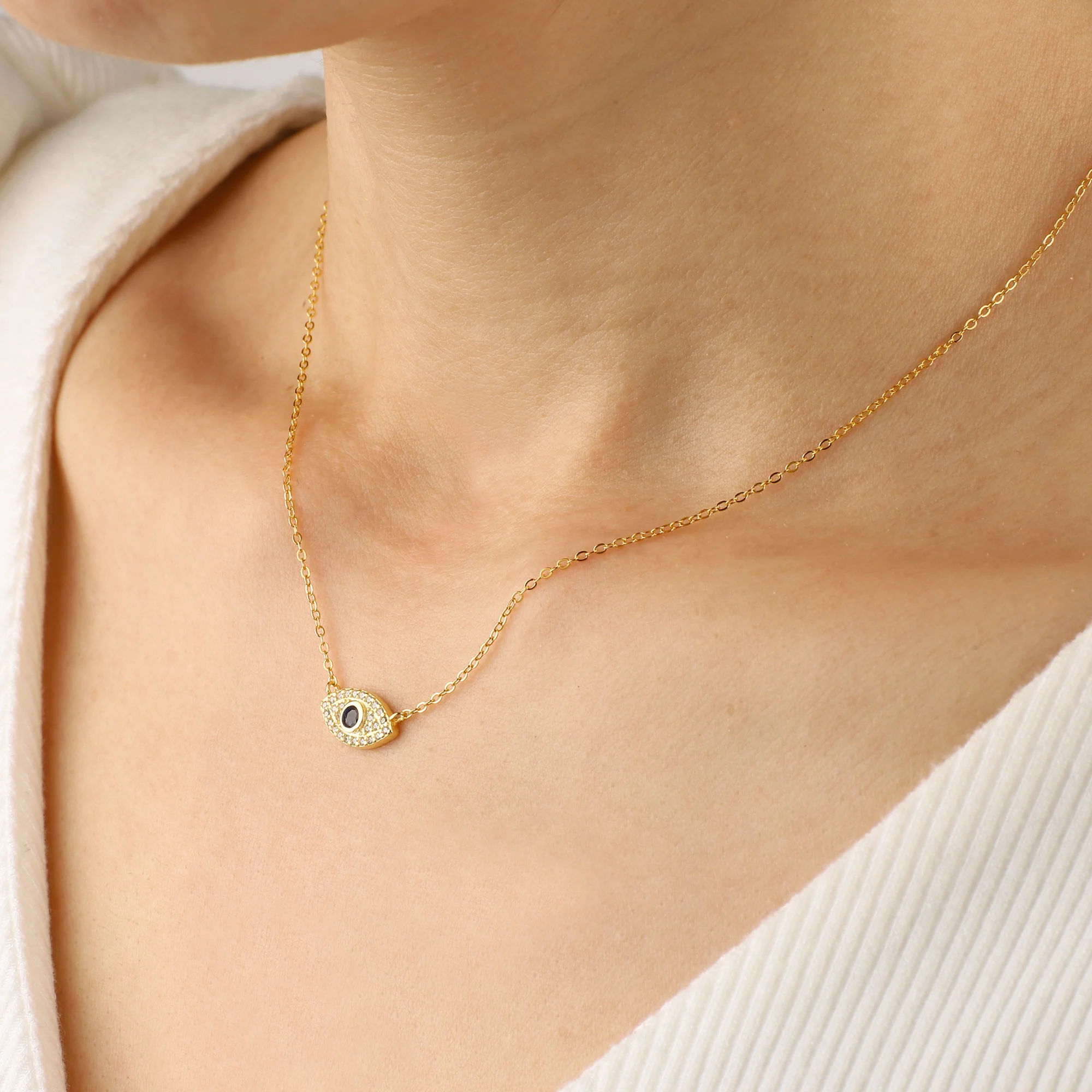 Evil Eye Charm Necklace - Image 3