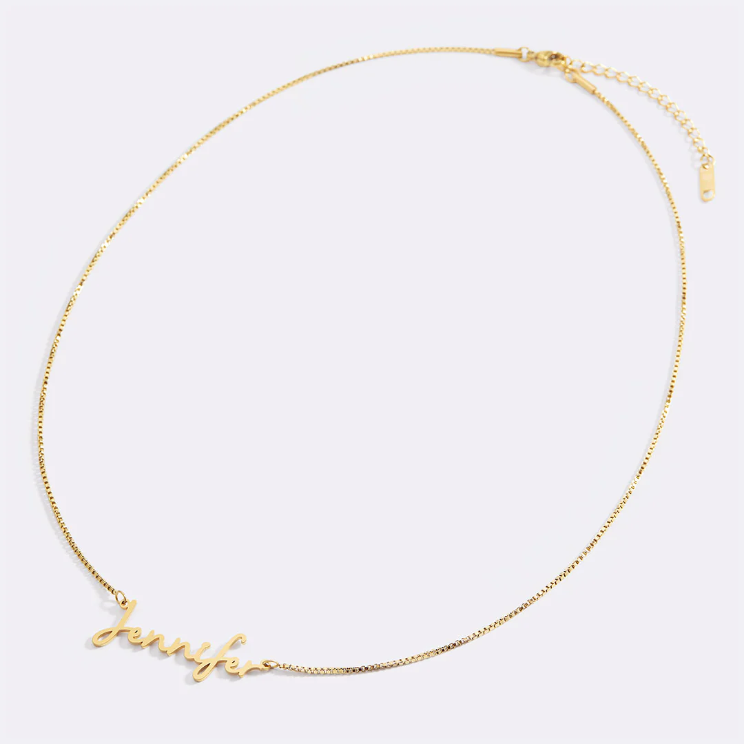 Fairy Name Necklace with Box Chain - Image 78