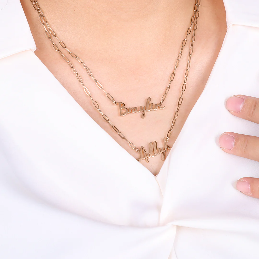 Fairy Name Necklace with Box Chain - Image 68