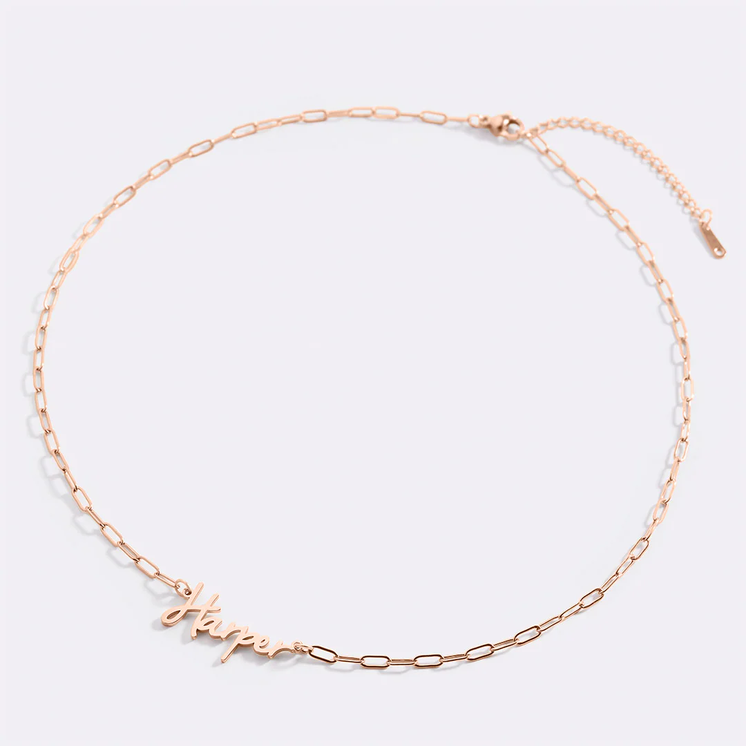 Fairy Name Necklace with Paperclip Chain - Image 29