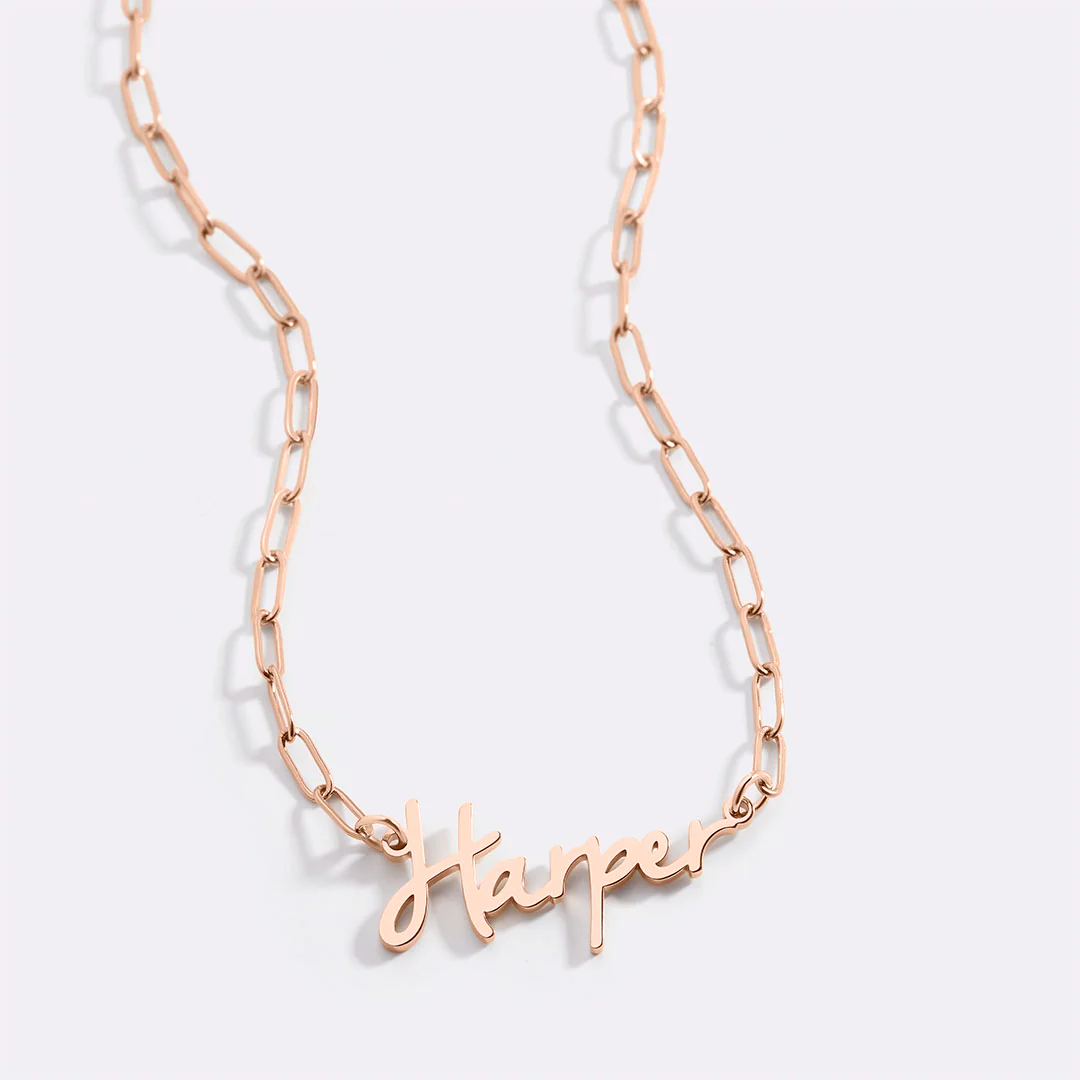 Fairy Name Necklace with Paperclip Chain - Image 31