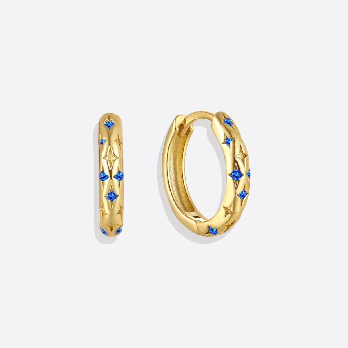 Falling Stars Huggie Hoop Earrings - Image 17