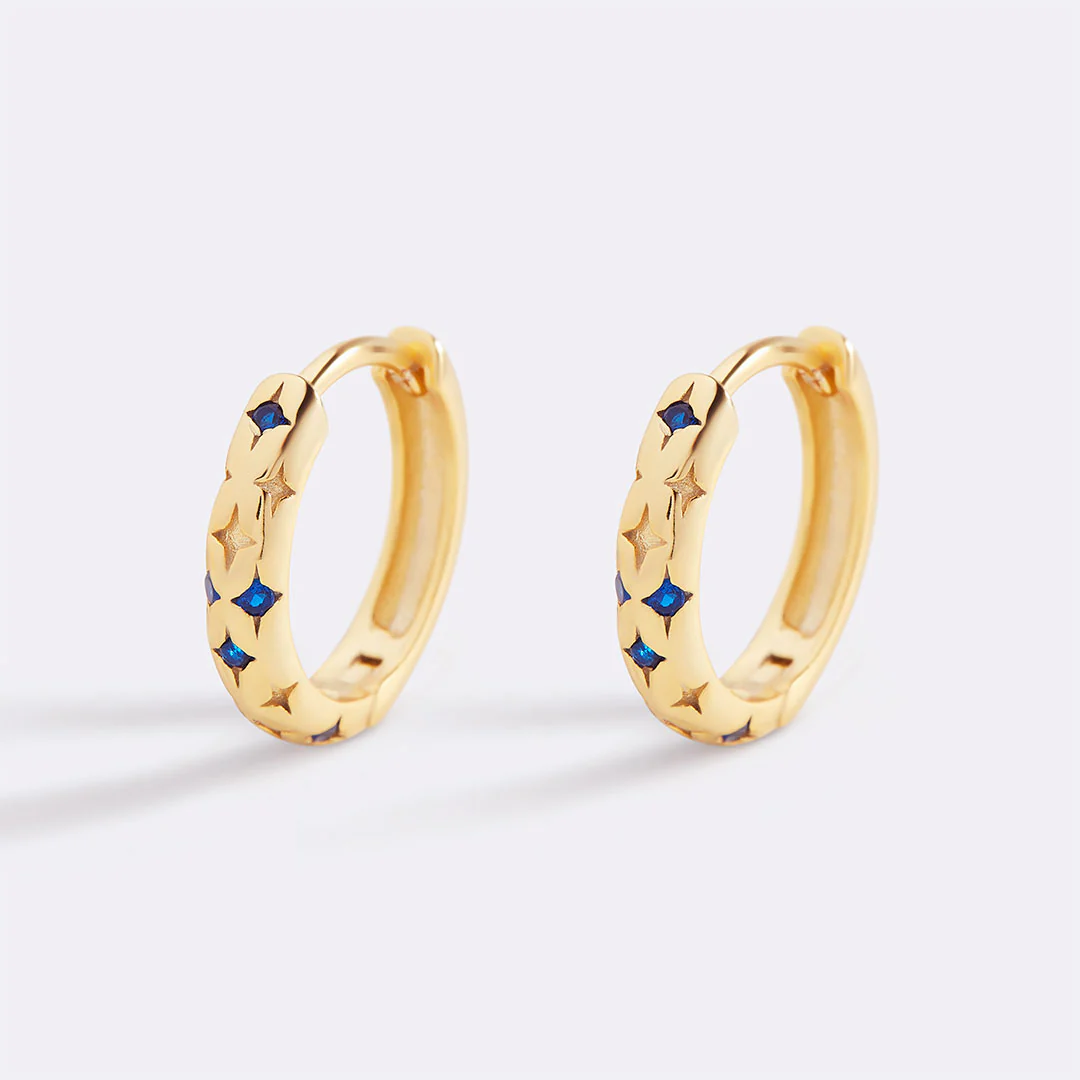 Falling Stars Huggie Hoop Earrings - Image 23
