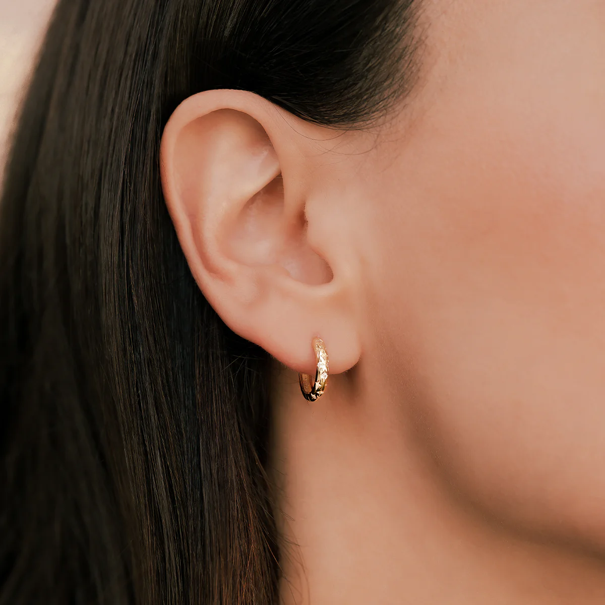 Falling Stars Huggie Hoop Earrings - Image 3