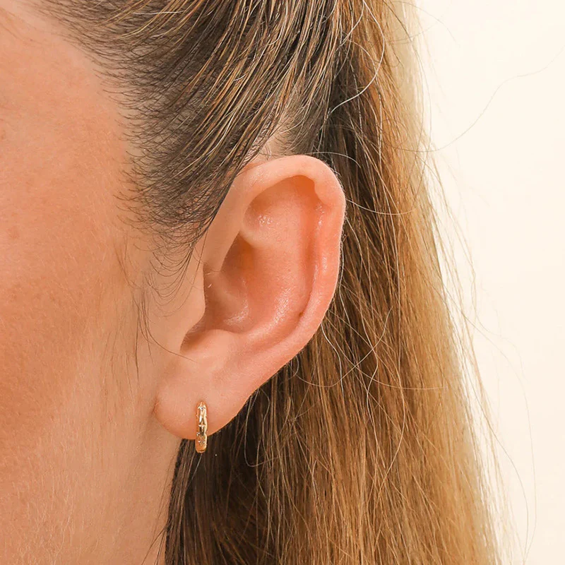 Falling Stars Huggie Hoop Earrings - Image 7