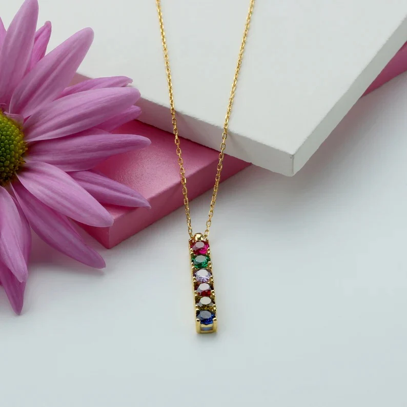 Family Birthstone Necklace - Image 6