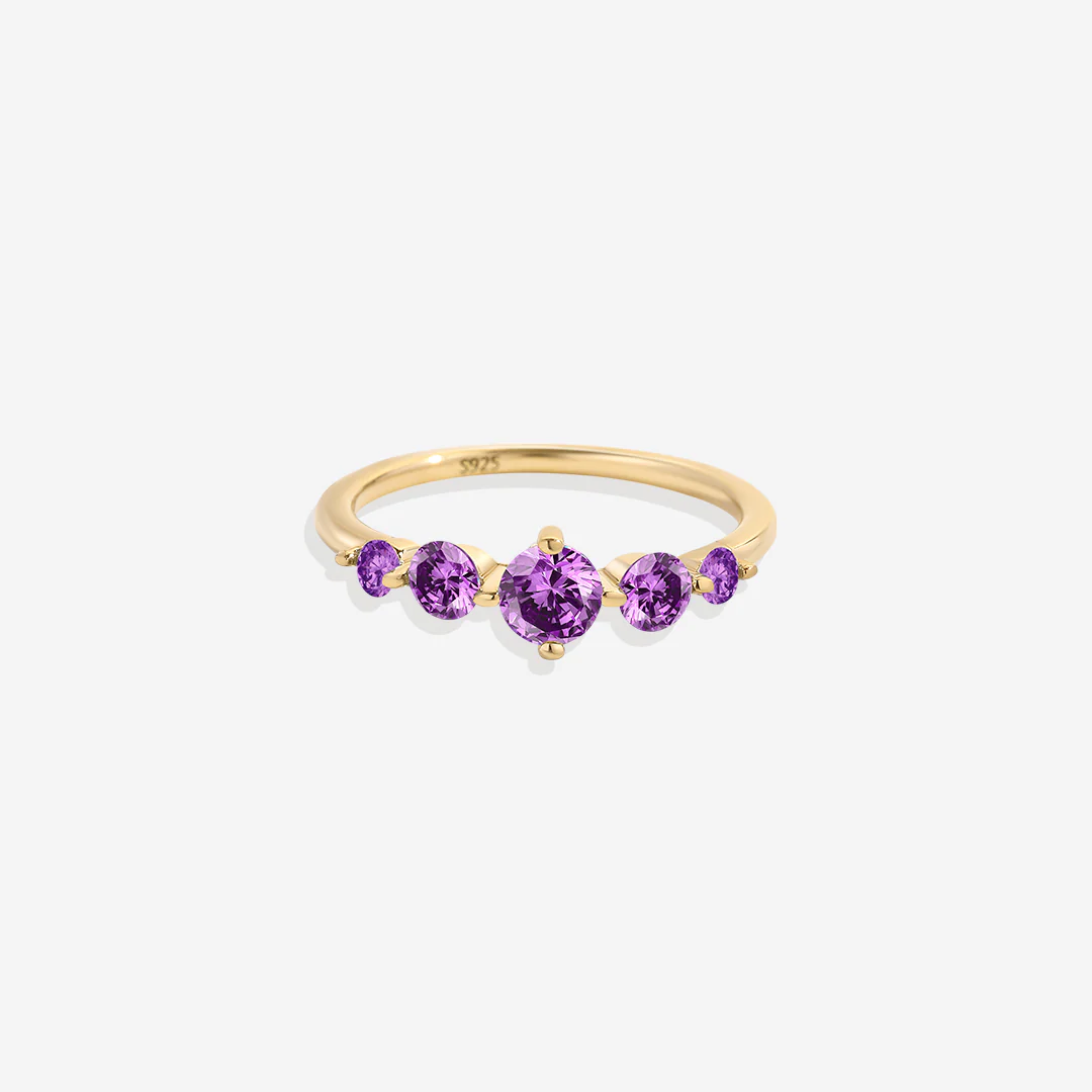 Five Stone Statement Birthstone Ring - Image 22