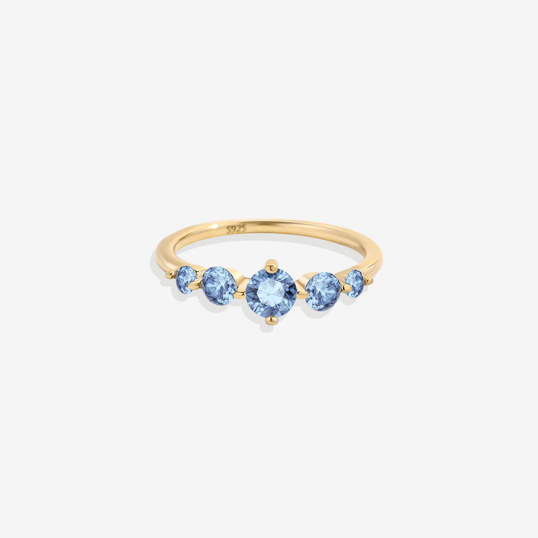 Five Stone Statement Birthstone Ring - Image 23