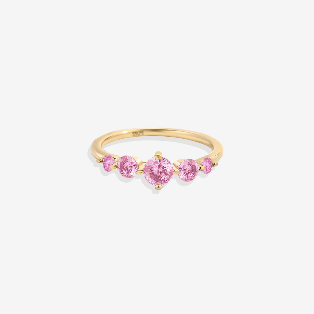 Five Stone Statement Birthstone Ring - Image 30