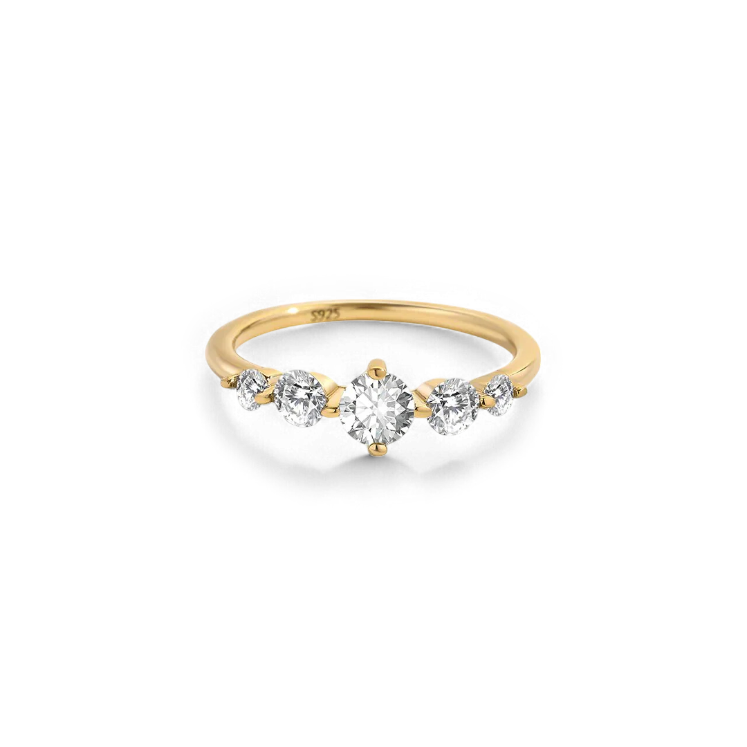 Five Stone Statement Birthstone Ring - Image 35