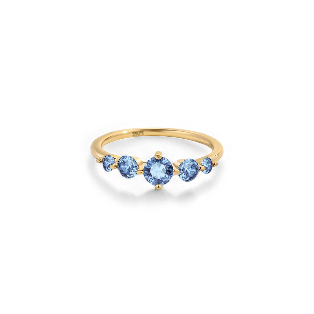 Five Stone Statement Birthstone Ring - Image 36