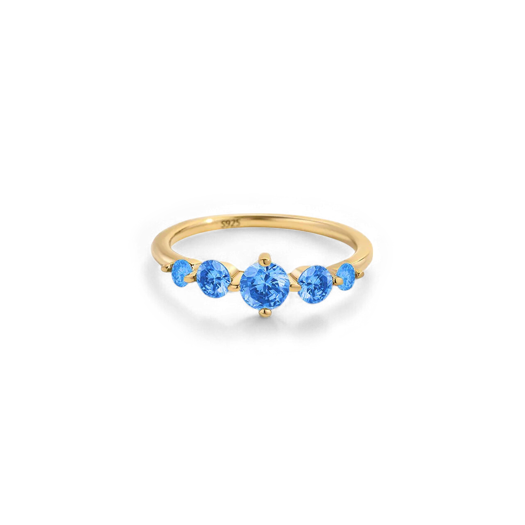 Five Stone Statement Birthstone Ring - Image 39