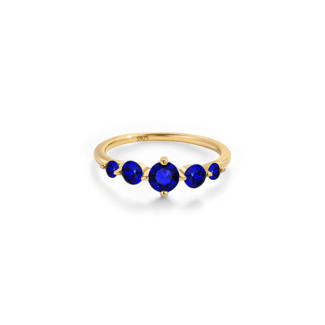 Five Stone Statement Birthstone Ring - Image 42